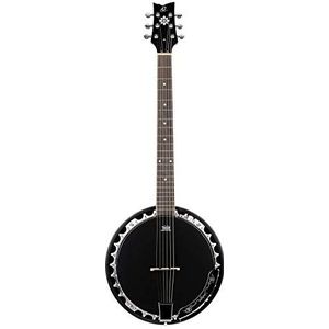 ORTEGA Raven Series Banjo 6 String Lefty - Satin Black + Gigbag (OBJE356-SBK-L)