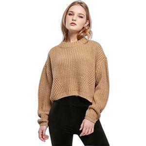 Urban Classics Damessweatshirt voor dames, brede oversized sweater, pullover voor vrouwen, verkrijgbaar in meer dan 10 kleuren, maten XS - 5XL, Unionbeige, M