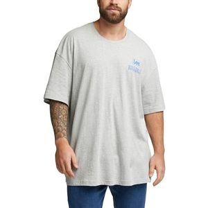 Lee T-shirt met losse logo, Sharp Grey MELE, X-Large, grijs, XL