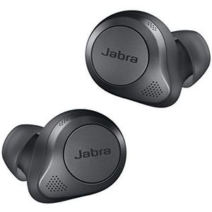 Jabra Elite 85t Draadloze oordopjes - Jabra Advanced Active Noise Cancellation met snelle laadfunctie en lange batterijduur - Draadloze oplaadhouder - Grijis