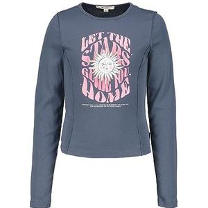 Garcia Kids T-shirt met lange mouwen voor meisjes, Blue Heather (9112), 134 cm