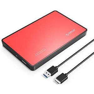 ORICO 6,35 cm (2,5 inch) USB 3.0 harde schijf behuizing met USB 3.0 kabel 9,5 mm 7 mm 2,5 inch SATA HDD en SSD, HDD installatie zonder gereedschap rood