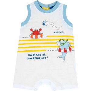 Chicco Rompertje zonder mouwen, pasgeborene, wit en geel, 3 Maanden