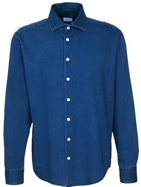Seidensticker - Herenoverhemd - Blauw - 100% Katoen - Regular Fit