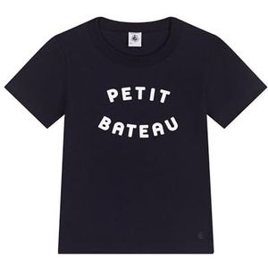Petit Bateau A0amo T-shirt, smoking/marshmallow, 3 jaar voor kinderen, Smoking/Marshmallow, 3 Jaren
