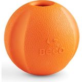 Beco Hondenspeelgoed - natuurlijke rubberen bal om te halen, speelgoed voor honden, gemakkelijk te vinden heldere kleuren - oranje
