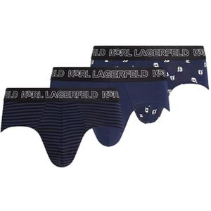 Karl Lagerfeld, Ikon Brievenset (3 stuks), meerkleurig, heren, ondergoed, Ik Stripe Aop Mini Blkiris, XS