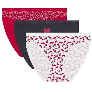 Dim Damesslip, katoen, comfortabel, 3 stuks, Dim Cheri Set, L