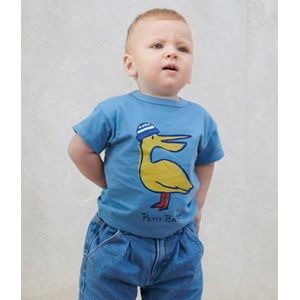 Petit Bateau T-shirt met korte mouwen voor jongens, Blauw, 12 Maanden