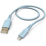 Hama Oplaadkabel ""Flexible"" USB A naar Lightning, siliconen, 1,5 m (iPhone oplaadkabel, Lightning-kabel, iPhone 14 13 12 11 Pro Max Plus mini SE XS Max XR X 8 7, iPad Pro Air mini, MFI-gecertificeerd)