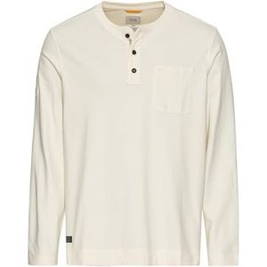 camel active Henley met lange mouwen voor heren, van biologisch katoen, Crème, 6XL