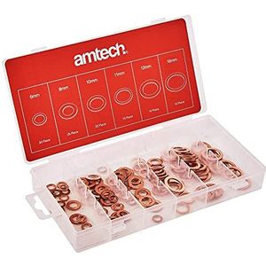 Amtech S6195 110-delige koperen sluitring set