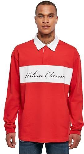 Urban Classics - Oversized Rugby T-shirt - Heren - Lange Mouwen