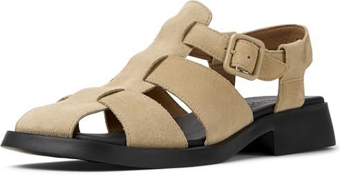 Dana - Sandalen - Effen - Leer/Suède - Blokhak - Platte Hak