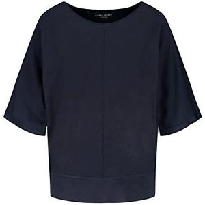 Gerry Weber Dames 1/2 mouw oversized pullover halve mouw gebreid, shirt, top, body pullover effen kleuren, Donkerblauw, 36