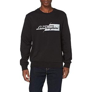 Automobili Lamborghini Sweatshirt Slashed Logo heren, zwart, L