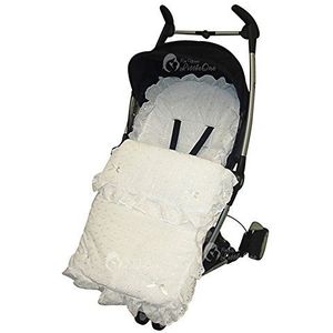 Geborduurd voetenzak/COSY TOES compatibel met baby jogger wit