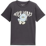 TOM TAILOR Shirt  crème / lichtblauw / pasteelgeel / donkergrijs