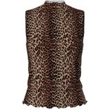 Pieces - Pcflora Sl Top Jrs Bc 17155406 - Top - Zwart/Bruin - Dames