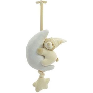 Kögler 20319 - Pluche speeldoos, beer met maan in beige, ca. 46 x 17 cm groot, knuffelig zachte inslaaphulp voor baby's, speelt een rustgevende melodie, ideaal voor bed en kinderwagen