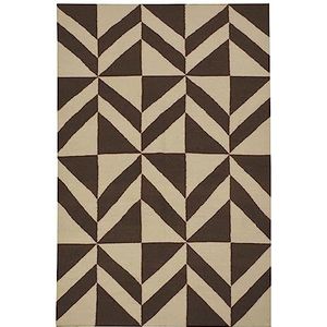 Kilim JP 06 bruin/wit, 150 x 240 cm