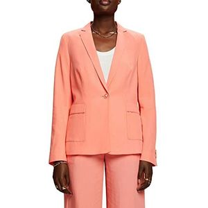 Esprit Collection Blazer met koepel kant, Tencel™, koraalrood, 36