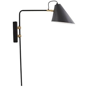 House Doctor - Elegant design wandlamp Club zwart/wit, Cl0800, ø 20 cm - h 54 x l 22 cm