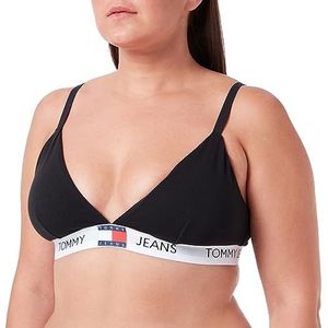 Tommy Jeans Gewatteerde triangel-bh's voor dames (Ext Maten), Zwart, XL