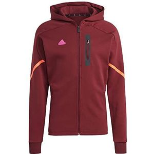adidas Heren Hooded Track Top M D4Gmdy Fzhd, Shadow Red, IC8048, MT