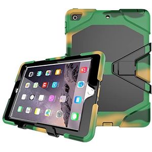 iPad Case 2018/2017 9.7 inch hoesje met draaibare standaard en schermbeschermer schokbestendige beschermhoes voor iPad 5e/6e Gen/Pro 9.7/Air 2-Camouflage