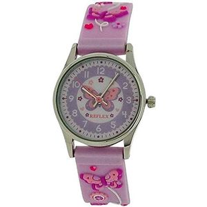 Reflex Meisjes datum klassiek kwarts horloge met rubberen armband REFK0012