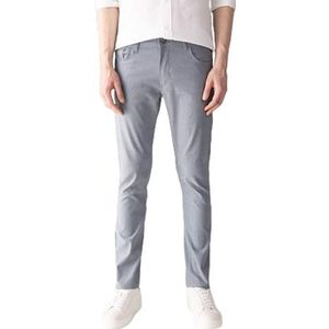 DeFacto Chinobroek voor heren, stijlvolle en comfortabele herenbroek, klassieke chinobroek voor een modieuze look en de hoogste, Lt.indigo, 32W / 30L