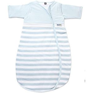 Gesslein Bubou Sensitive Temperatuurregulerende slaapzak voor het hele jaar door, voor baby's/kinderen, maat 110, lichtblauw gestreept