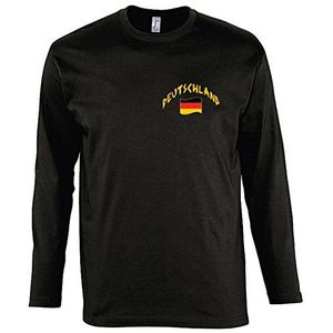 Supportershop T-shirt heren L/S zwart Duitsland – T-shirt heren L/S zwart Duitsland – voetbal