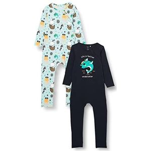 NAME IT Jongens pyjama, Pastel turquoise, 122 cm