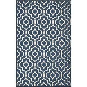 Safavieh Ariel geweven gebied tapijt, hand Tufted wol tapijt in marineblauw/ivoor, 160 X 230 cm