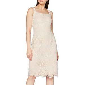 Gina Bacconi Dames Stevie Geborduurde Jurk Cocktail, Botercrème, 38 NL