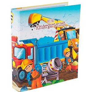 goldbuch Kindergarten verzamelmap DIN A4, kitamappen motief bouwplaats, ringband map van karton, rugbreedte 5,5 cm, motiefmap met kunstdruk, multifunctionele map, karton