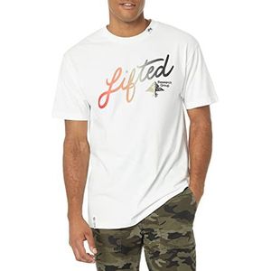 LRG Heren Tree Script-3 T-shirt met korte mouwen, split-wit, groot, Split Wit, L