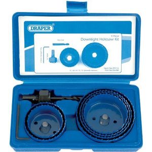 Draper 89716 9-delige gatenzaag Kit voor downlights