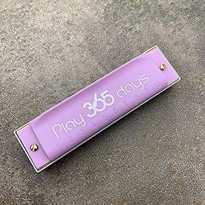 Suzuki 10-holes harmonica""Play 365"" in mauve - sleutel van C