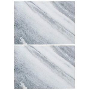 Creative Tops C000341 Naturals marmeren placemats, wit, 29,5 x 21 cm, set van 2