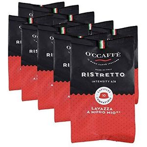 O'ccaffè Ristretto koffiepads geschikt voor Lavazza a Modo Mio 100 stuks Zacht koffiebranden door familiebedrijf Italiaanse koffiebranderij 700.00 g