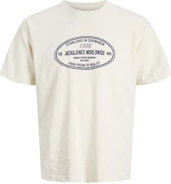 JACK & JONES - Joryork - T-shirt - Creme - Katoen