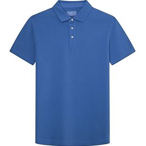 Hackett London Heren GMD Pique Ss Polo Shirt, Dusty Blauw, S