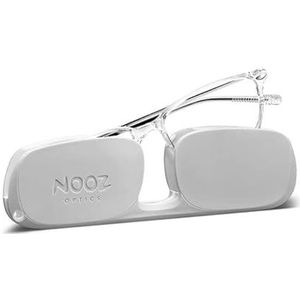 Nooz Bao Essential Collection leesbril, kristalkleur, +3,00, rechthoekige vorm, voor mannen en vrouwen, Kristal, Eén maat