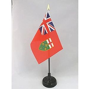 Ontario Tafelvlag 15x10 cm - Canada - Canadese regio Ontario Desk Vlag 15 x 10 cm - gouden speerblad - AZ FLAG