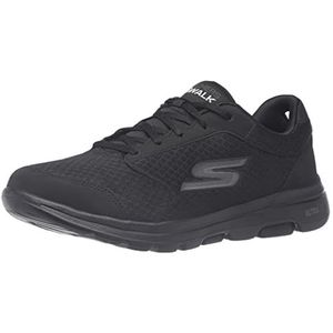 Skechers Heren Gowalk 5 sportieve workout-/wandelschoenen met luchtgekoelde schuimrubberen sneakers, zwart, 41 EU X-Breed