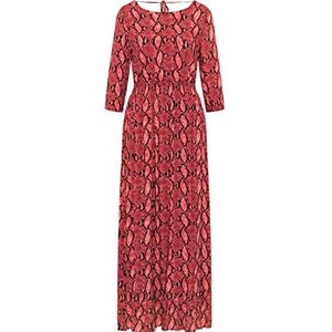 faina Dames maxi-jurk 19222911-FA01, rood slang, L, maxi-jurk, L