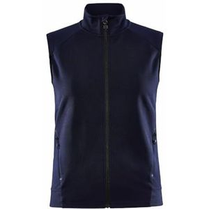 Craft ADV UNIFY VEST | Damesvest M | Navy, licht vest voor dames van gerecycled polyester | loopvest voor dames | met kraag | 2 zakken | damesvest zomer licht, Donkerblauw, M